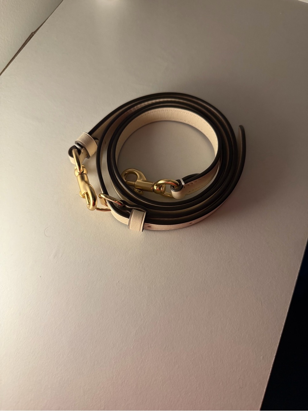 Coach Crossbody Strap in Cream with Gold Hardware